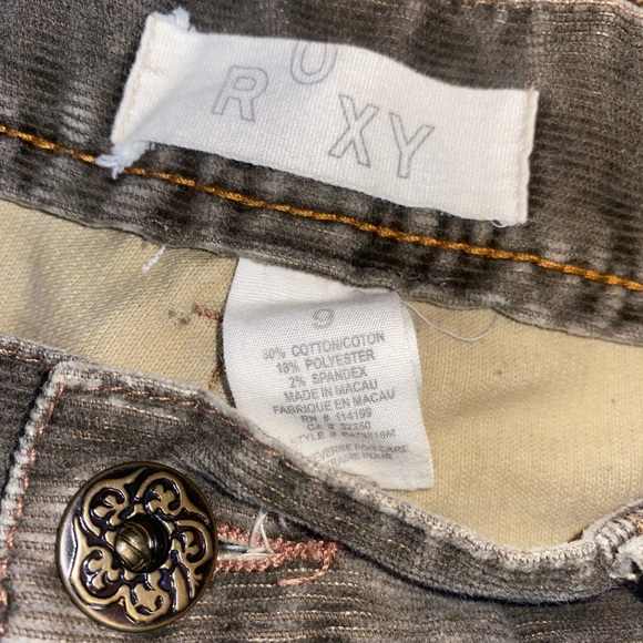 Roxy Brown Corduroy Pants sz 9 - Picture 5 of 7